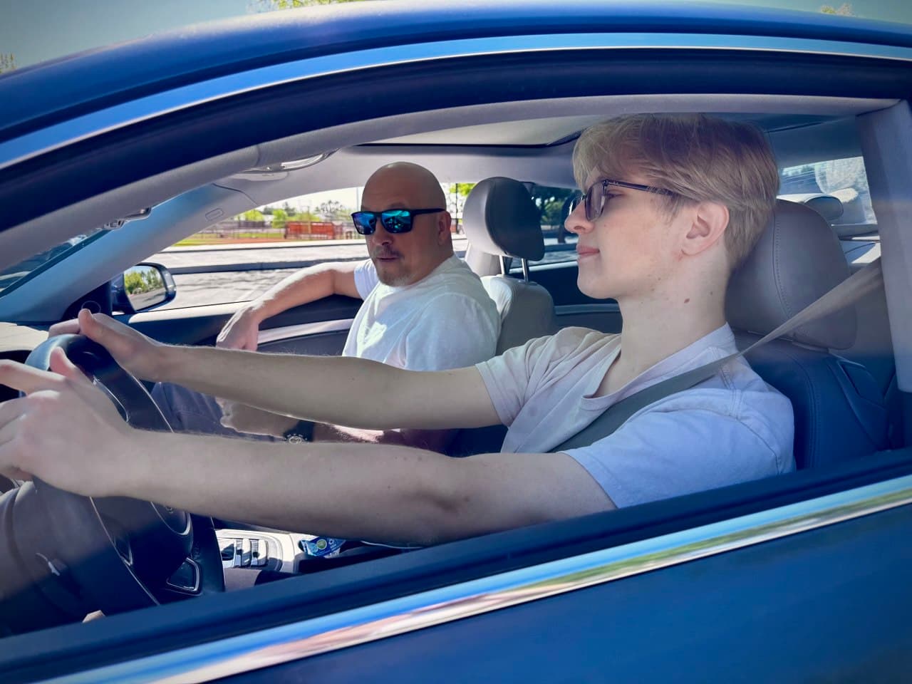 Student practicing during driving lesson in Las Vegas